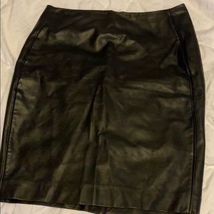 Pleather black women’s skirt